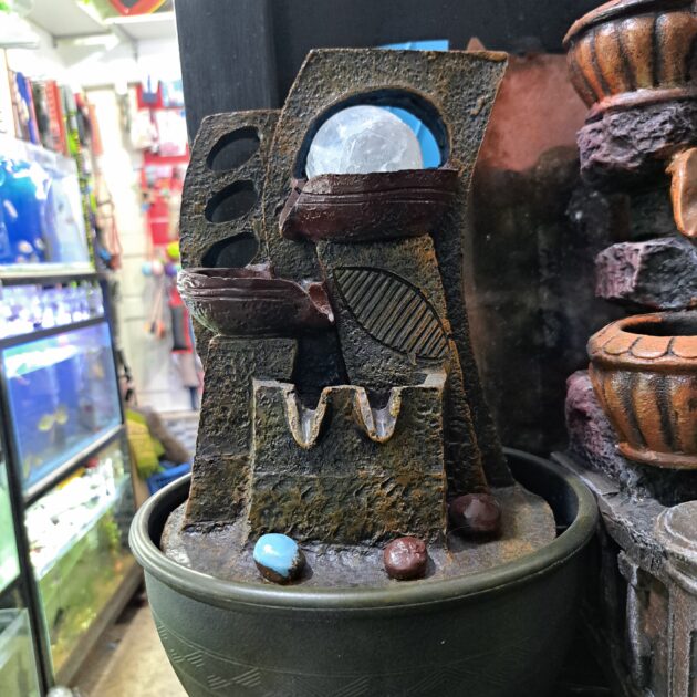 cascade avec led&bulle alumage