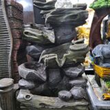 cascade avec led&bulle alumage