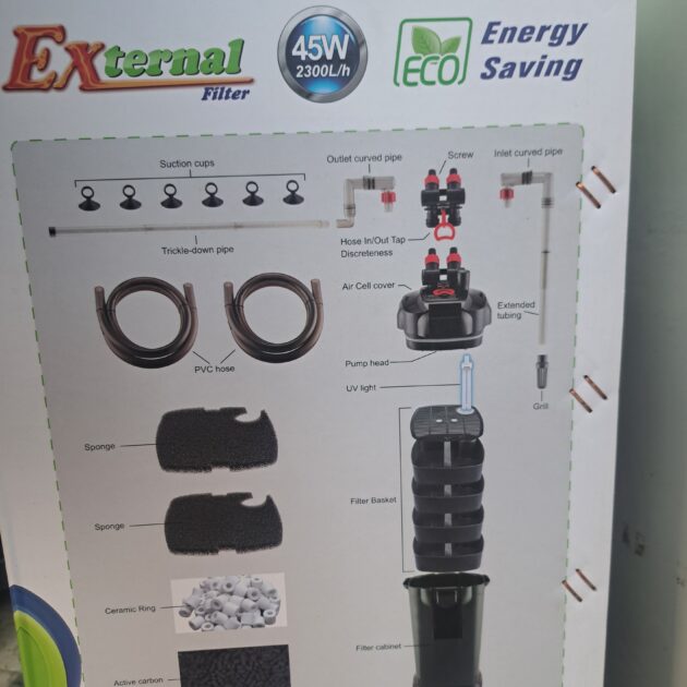 filtre externe kintons 2300 litre/h